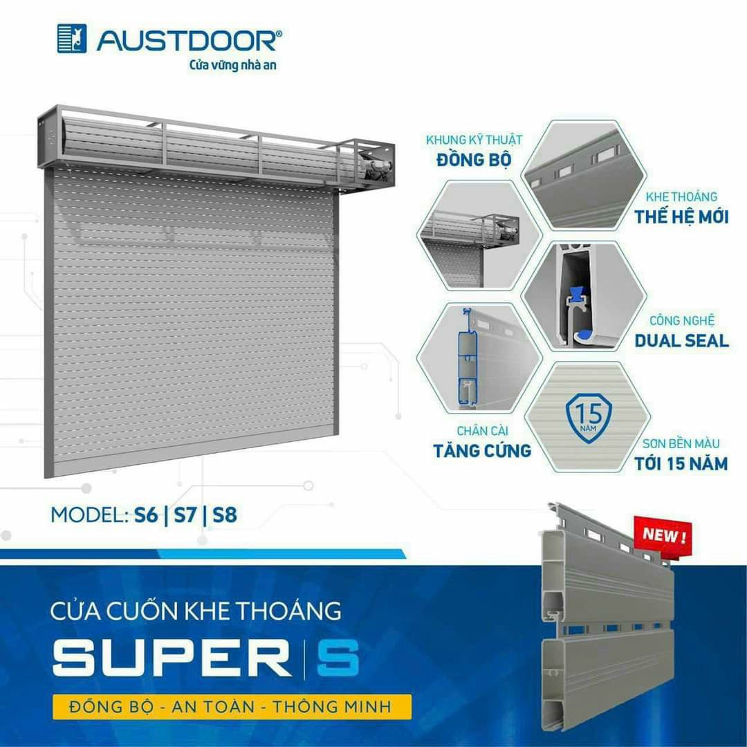 Cửa cuốn Austdoor dòng Super S6 S7 S8